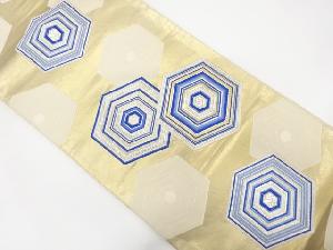 アンティーク　重ね亀甲模様織出し袋帯（材料）